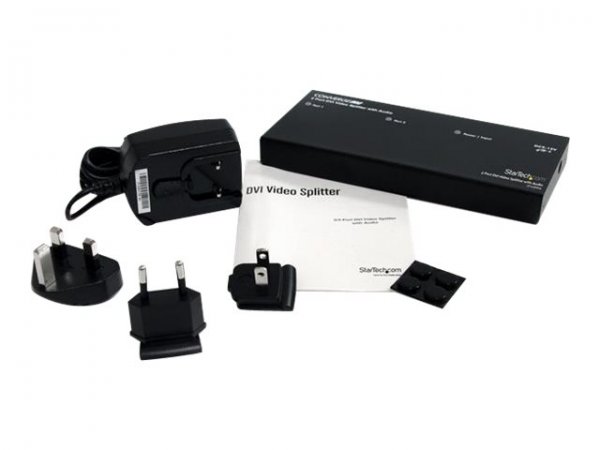 StarTech.com Sdoppiatore video DVI 2 porte con audio - DVI - 2x DVI - 1920 x 1200 Pixel - Nero - All