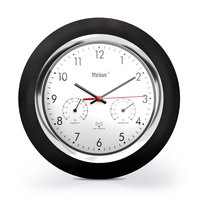 Mebus 19453 - Parete - Digital clock - Rotondo - Nero - Bianco - Plastica - Plastica