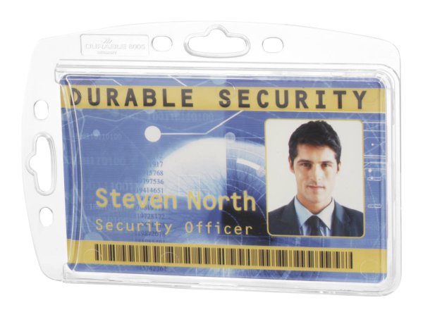Durable 890519 - Supporto per badge - Landscape - Trasparente - 8,5 cm - 5,4 cm - 10 pz