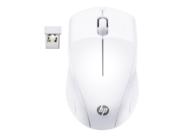 HP Wireless Mouse 220 (Snow White) - Ottico - RF Wireless - Bianco