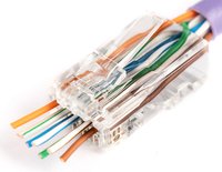 DIGITUS RJ45 Modular plug 8P8C pass-through CAT 6 unshielded AWG 26-24 100 - Cavo - Rete