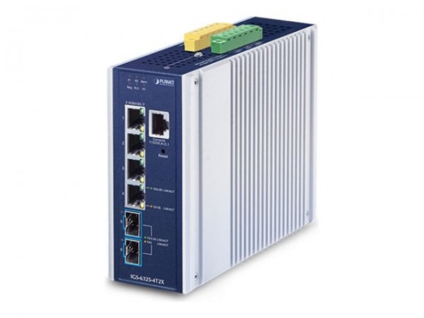 Planet IGS-6325-4T2X IP30 Industrial L3 2.5GBASE-T+ SFP+ Managed - Interruttore - Filo di rame