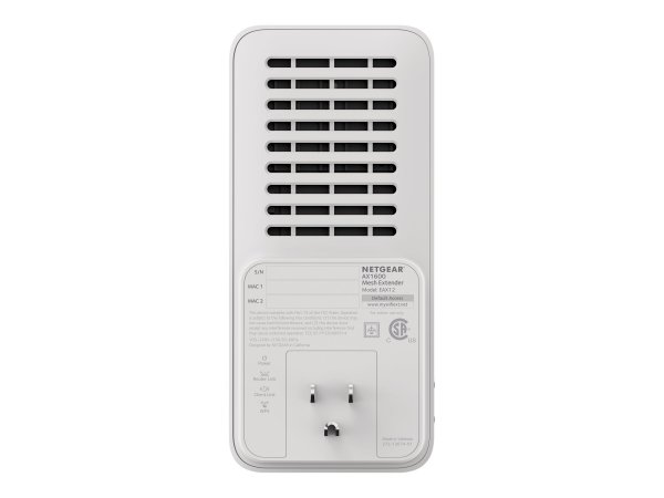 Netgear AX1600 4-Stream WiFi Mesh Extender (EAX12) - Wi-Fi 6 (802.11ax) - Interno - IEEE 802.11a - I