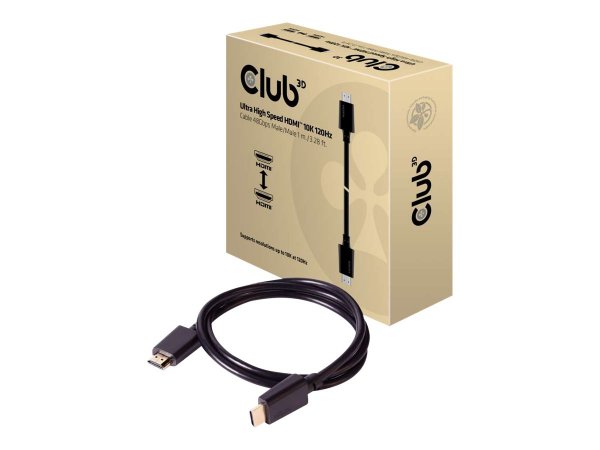 Club 3D Ultra High Speed HDMI 4K120Hz - 8K60Hz Certified Cable 48Gbps M/M 1 m/3.28 ft - 1 m - HDMI t