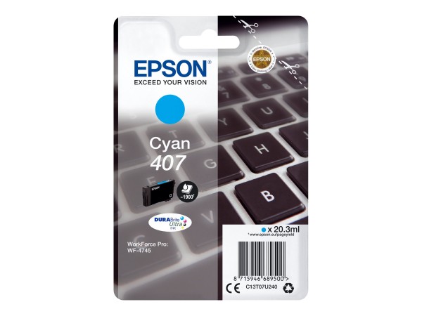 Epson 407 - 20.3 ml - L size - cyan