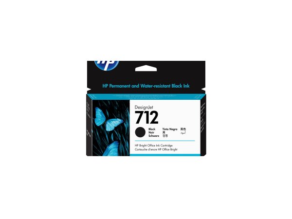 HP Cartuccia di inchiostro nero originale DesignJet 712 da 80 ml - DesignJet T210 - T230 - T250 - T6