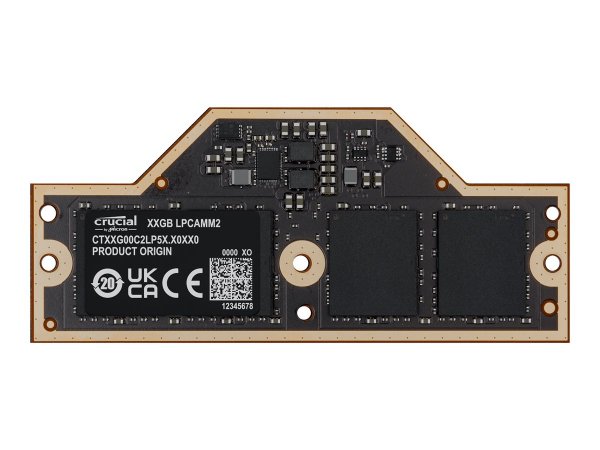 Crucial CT32G75C2LP5X, 32 GB, 1 x 32 GB, LPDDR5X, 262-pin LPCAMM2, Schwarz - Crucial CT32G75C2LP5X.