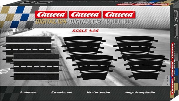 Carrera Evolution Ausbauset 2 Geraden/4 Kurven 1/30° 26955