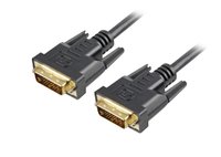 Sharkoon DVI-D/DVI-D (24+1) - 1 m - 1 m - DVI-D - DVI-D - Maschio - Maschio - Nero