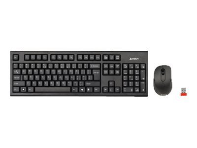 A4tech h 7100N desktop keyboard Mouse included RF Wireless QWERTY English - Desktop - QWERTY