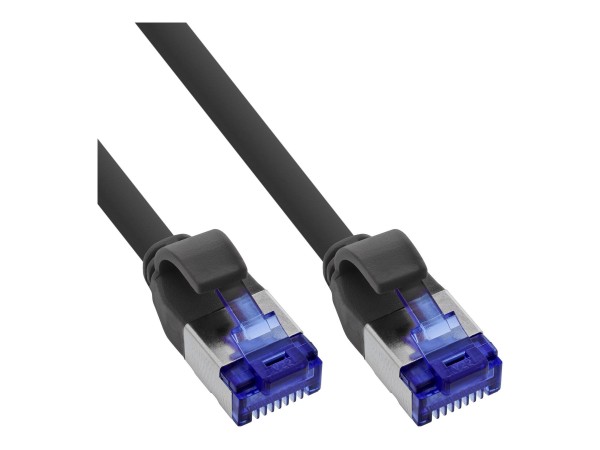 InLine Patchcord Slim - Cat.6A - S/FTP - TPE (LSZH) - PoE - nero - 30m