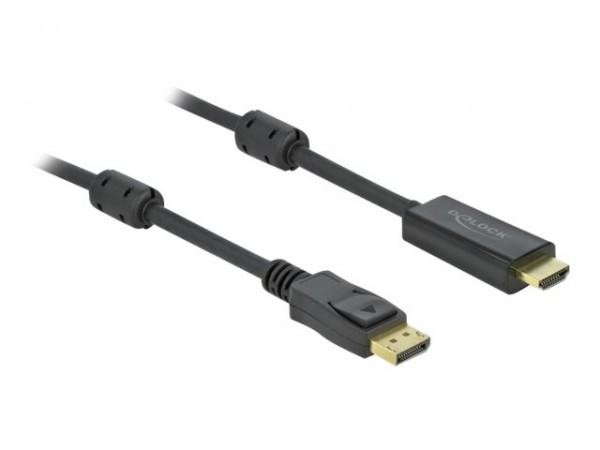 Delock DisplayPort passivo 1.2 a cavo per HDMI 4K 30 Hz da 7 m - 7 m - HDMI tipo A (Standard) - Disp