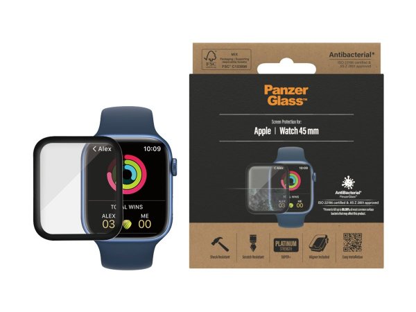 PanzerGlass ® Apple Watch Series 9 | 8 | 7 | 45mm | Screen Protector Glass - Apple - Apple - Watch S