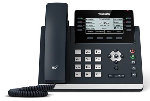 Yealink SIP-T43U - IP Phone - Grigio - Cornetta cablata - Scrivania/Parete - In-band - Fuori banda -