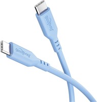 Goobay USB-C Kabel USB 2.0 PD 60W blau Silikon 480Mbit/s - Cavo - Digitale/dati