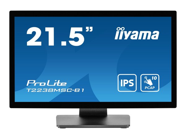 Iiyama ProLite T2238MSC-B1 - 54,6 cm (21.5") - 1920 x 1080 Pixel - Full HD - LED - 5 ms - Nero