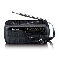 Lenco MCR-113 Notfall-Radio Kurbel/Solar/Akku schwarz MCR-113BK
