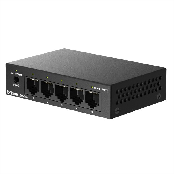 D-Link Fast Ethernet Unmanaged Desktop Switch - Interruttore - 5-port
