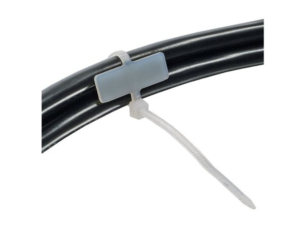InLine Fascette stringicavo 100x2,5mm con targhetta 8x24mm - neutra - 100pz