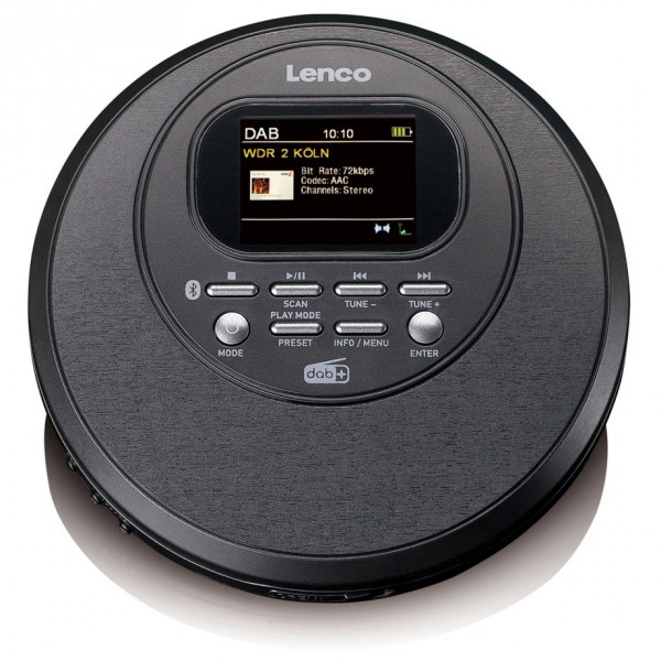 Lenco CD-500 Discman CD/MP3/DAB+/Radio/BT AntiShock black - Lettore cd