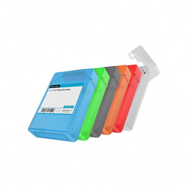 ICY BOX IB-AC602b-6 - Custodia a sacchetto - Plastica - Blu - Verde - Grigio - Arancione - Rosso - B