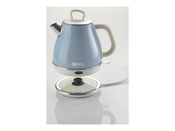 Ariete 2868 Bollitore Elettrico Vintage 1 Litro - Infusi - Tè e Tisane - Autospegnimento - Acciaio I
