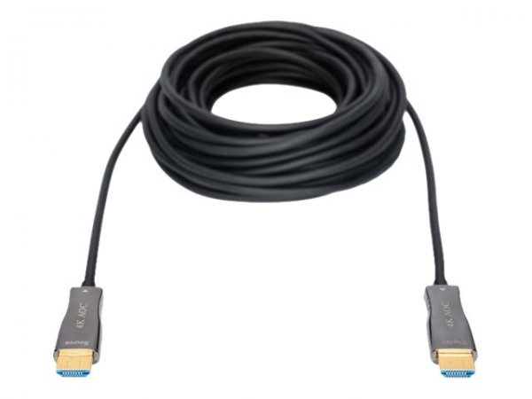 DIGITUS Cavo in fibra ottica ibrido HDMI AOC - UHD 4K - 15 m - 15 m - HDMI tipo A (Standard) - HDMI