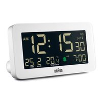 Braun BC10 - Sveglia digitale - Rettangolo - Bianco - 12/24 ore - F - °C - LCD