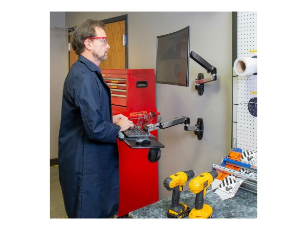 Ergotron LX Wall Mount Keyboard Arm - Argento