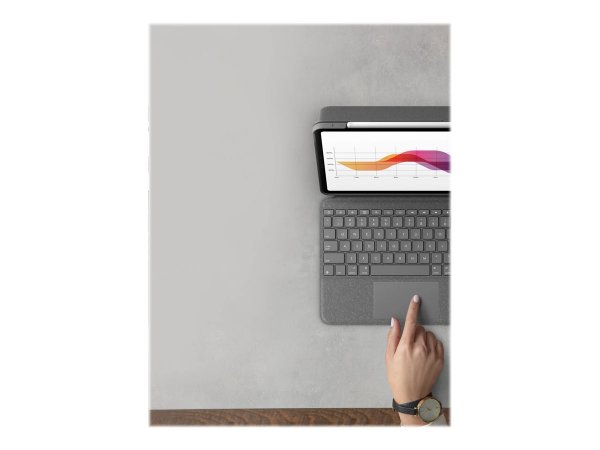 Logitech Folio Touch iPad Air 4th gen OXFORD Grey - Tastiera - AZERTY