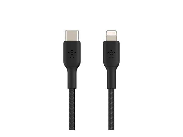 Belkin CAA004BT1MBK - 1 m - Lightning - USB C - Maschio - Maschio - Nero