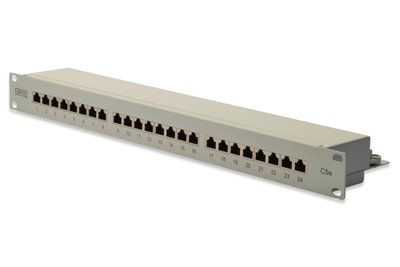 DIGITUS Pannello patch CAT 5e - classe D - RJ-45 - Cat5e - Grigio - EN-50173 - ISO/IEC 11801 - EIA7T