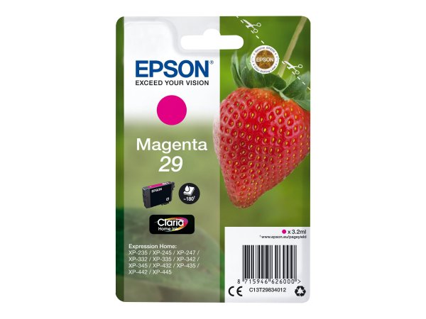 Epson Strawberry Cartuccia Fragole Magenta Inchiostri Claria Home 29 - Resa standard - Magenta - Inc