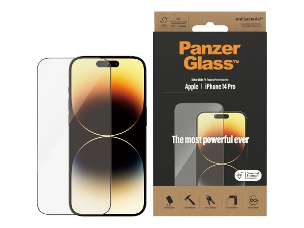 PanzerGlass ® Screen Protector iPhone 14 Pro | Ultra-Wide Fit - Apple - Apple - iPhone 14 Pro - Appl