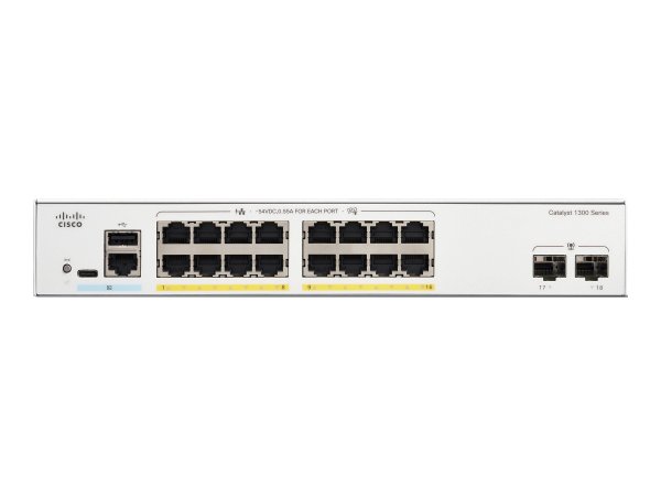 Cisco Catalyst 1300 Ge Full PoE 2x1G Sfp - Interruttore - 1 Gbps