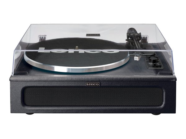 Lenco LS-430BK - Giradischi con trasmissione a cinghia - Nero - Ecopelle - Metallo - Plastica - 33,4