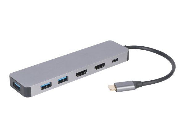 Gembird A-CM-COMBO3-03 USB C Adapter HDMI 3.1 Hub 3 in 1 Multiport - Adattatore - Digitale/dati