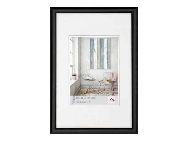 walther design KP045B - Plastica - Nero - Cornice per foto singola - 30 x 45 cm
