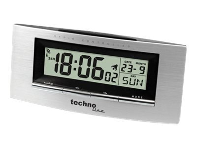 Technoline WT182 - Sveglia digitale - Grigio - LCD - Stilo AA - 140 mm - 63 mm