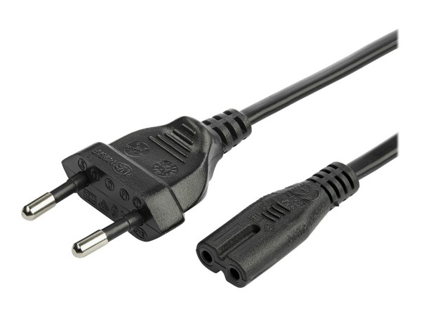 StarTech.com Cavo di Alimentazione CA da 2m - Spina EuroPlug a C7 - 2.5A-250V - 18AWG - Cavo Elettri