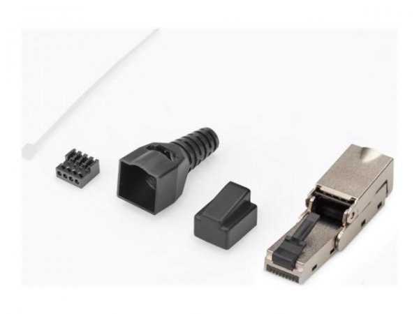 DIGITUS CAT 6a Feldstecker biegbar Staubschutzkappe - Cavo/adattatore - Rete