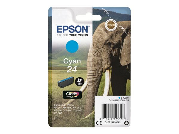 Epson Elephant Cartuccia Ciano - Resa standard - Ciano - Inchiostro colorato - 4,6 ml - 1 pz - 360 p