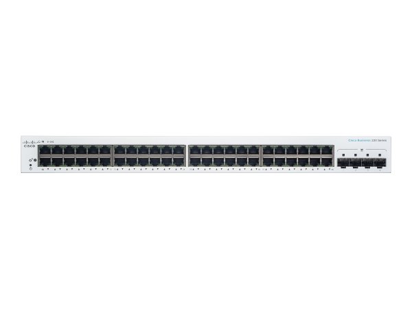 Cisco CBS220-48T-4G - Gestito - L2 - Gigabit Ethernet (10/100/1000) - Montaggio rack - 1U