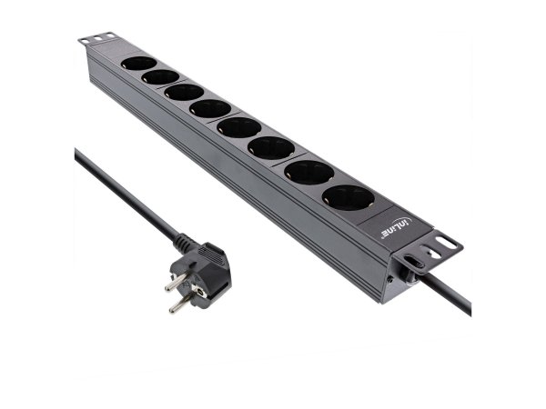 InLine Multipresa 19” contatto di protezione a 8 vie - no interruttore - 2m