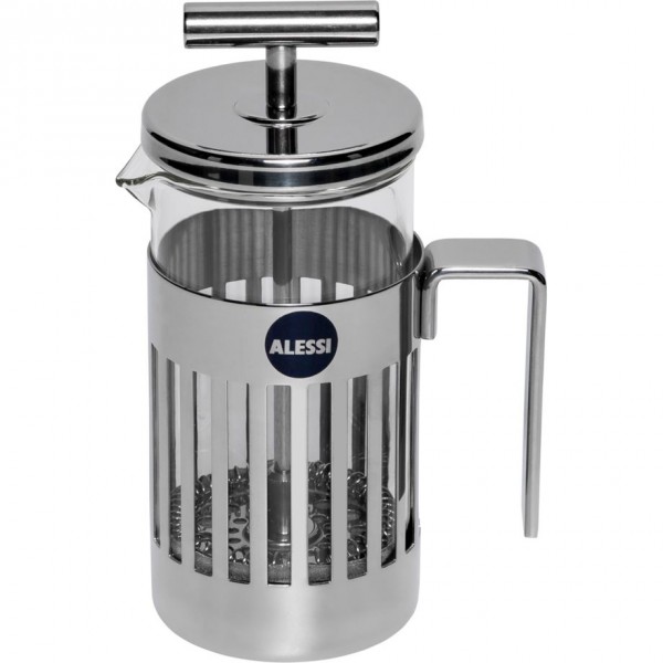 Alessi 9094/3 Pressfilter 3 Tassen aus Edelstahl und hitzebeständigem