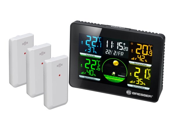Bresser Optics 7000023 - Nero - Igrometro da interno - Termometro da interno - Igrometro per esterno