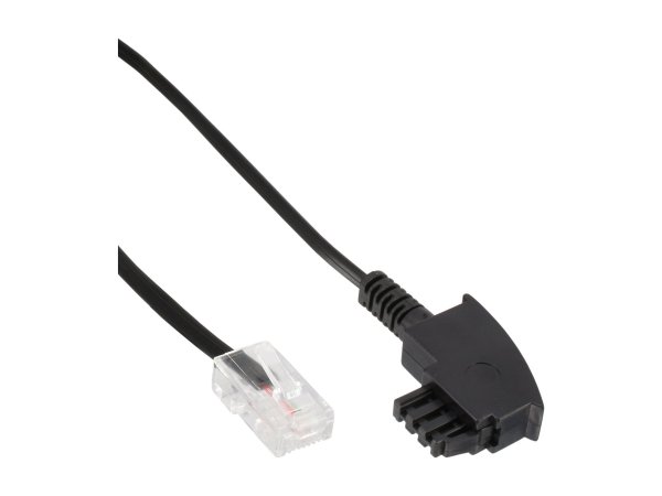 InLine Cavo DSL - spina TAE-F a RJ45 8P2C - nero - 0.5 m