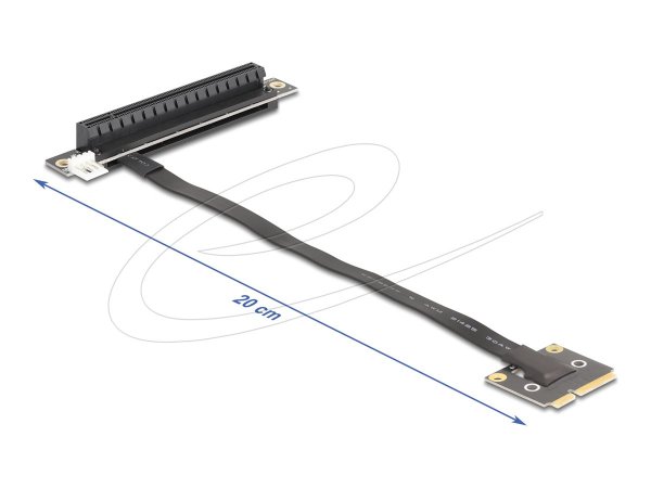 Delock Adapter Mini PCIe Stecker zu 3.0 x16 Slot 90° - Adattatore - 0,2 m
