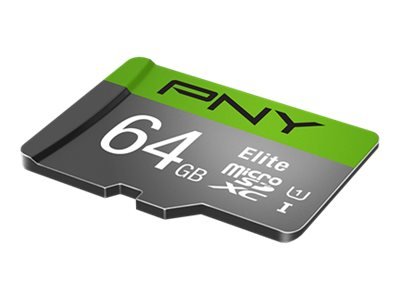 PNY Elite - 64 GB - MicroSDXC - Classe 10 - UHS-I - 100 MB/s - Class 1 (U1)