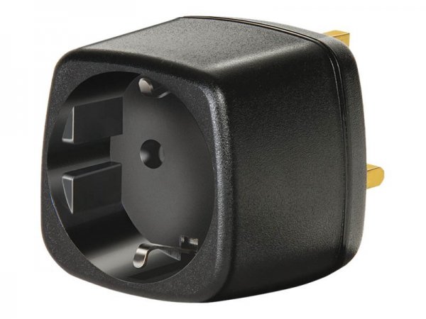Brennenstuhl Travel Adapter earthed/GB - Tipo G (UK) - Tipo F - Dritto - Dritto - 13 A - Nero